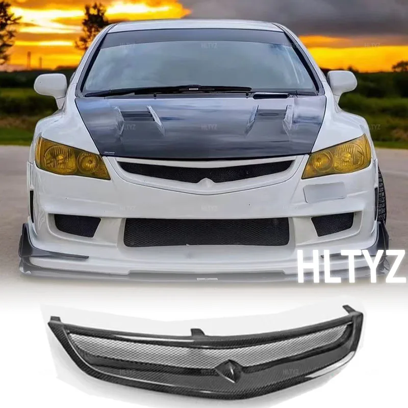 

For Honda Civic FD2 car exterior accessories high-quality carbon fiber/FRP material front bumper grille cover radiator grille