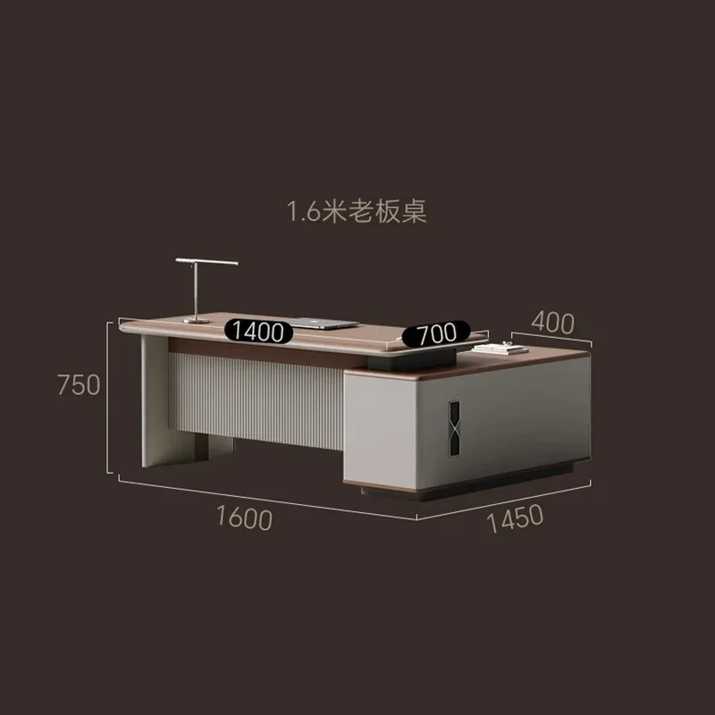 مكتب مكتب حديث وبسيط من Nordic Boss President Designer L شكل مكتب دراسة أثاث مكتبي متقدم مكتب De Travail FYOD #6
