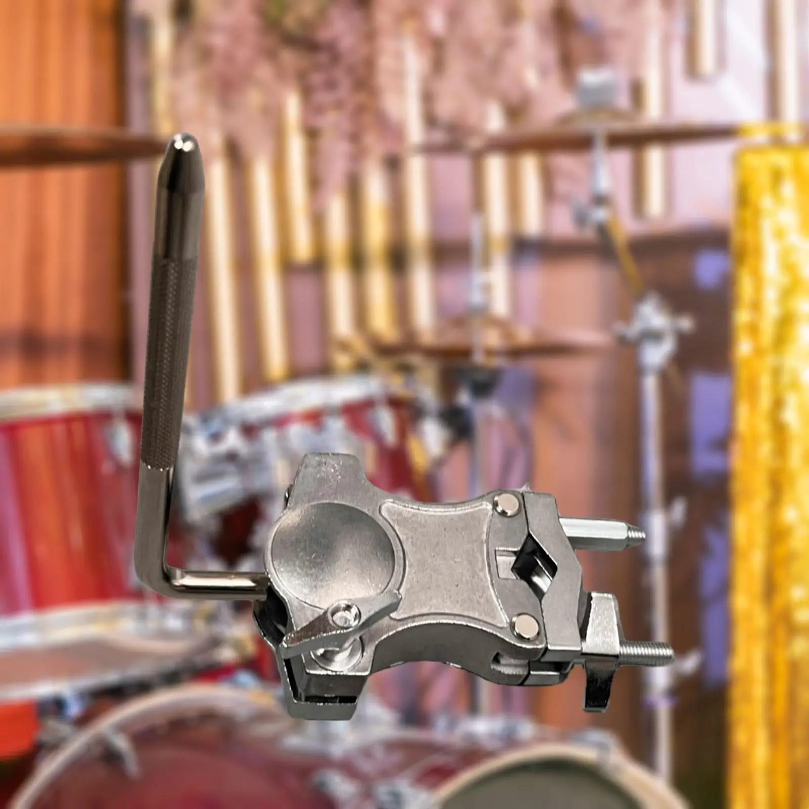 

Cowbell Clamp Drum Set L Shaped Cymbal Holder for Clappers Music Lover Gift