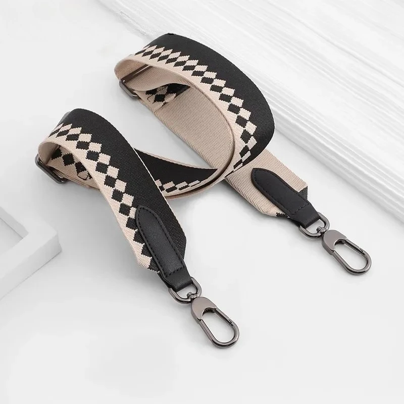 Alça de ombro de lona para Longchamp, substituição sem casa, preto, cinza, alça crossbody larga para mulheres, acessório de bolsa removível
