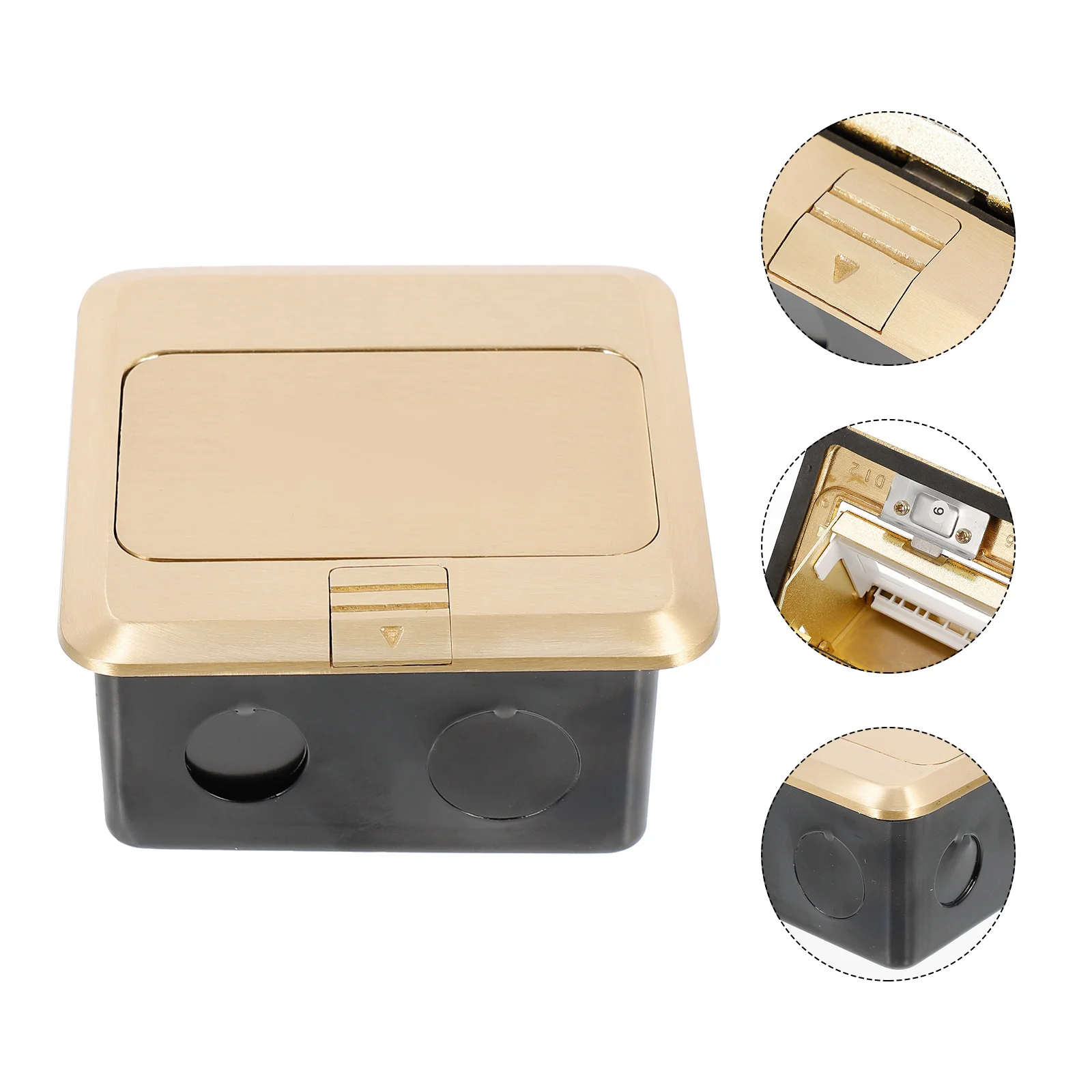 

1Set Floor Cable Outlet Box Protective Waterproof Floor Outlet Cover for Home Office School Hotel