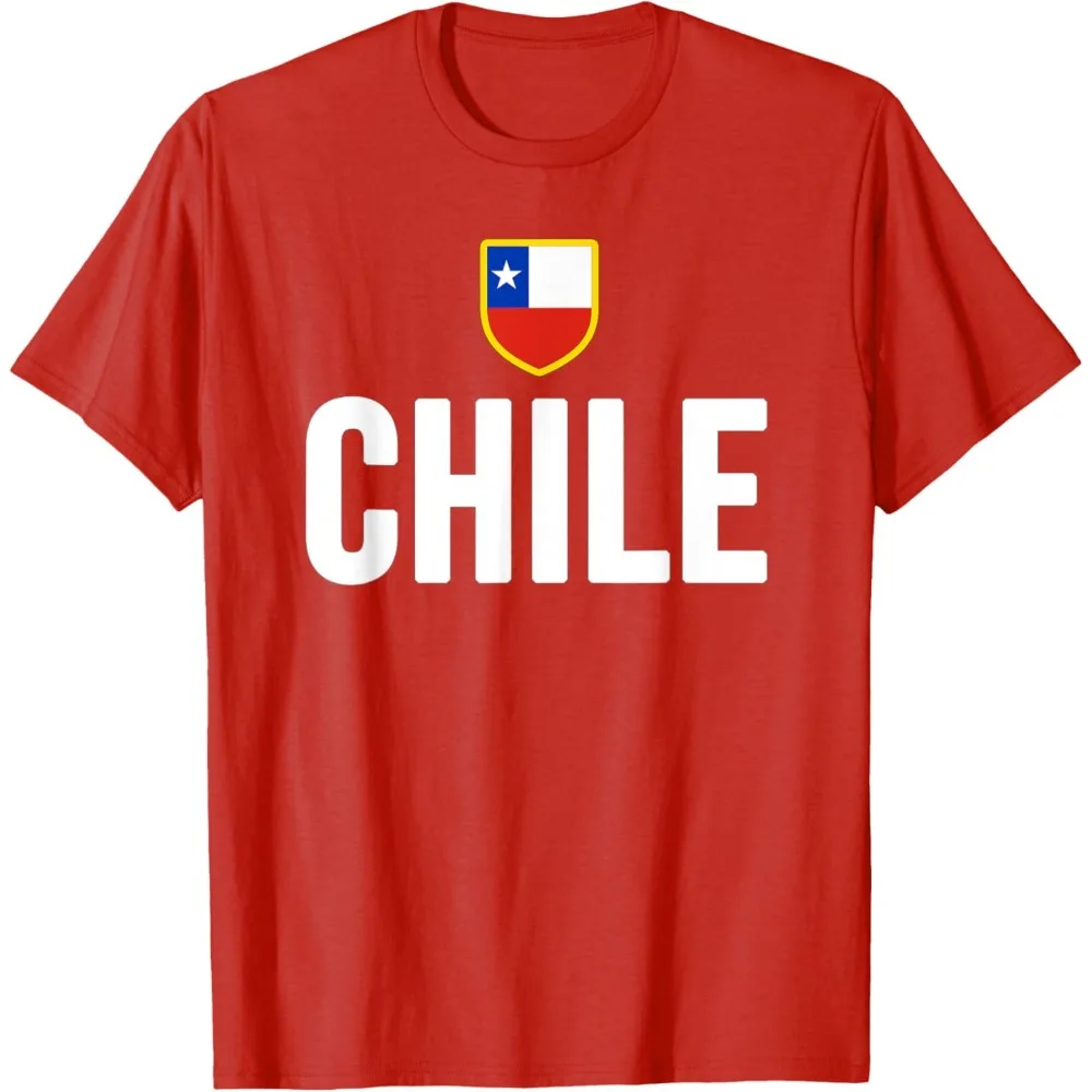 Chile Chilean Flag Souvenir Love Gift Men T-Shirt Chile Chilean Flag Pattern Clothes Summer Breathable Camisetas Common Design