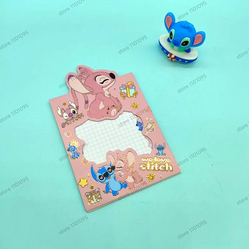 4pcs/lot Stitch Hollow Out Memo Pad Sticky Notes Kawaii Stationery Disney Notepad Scrapbooking Post Office School Supplies