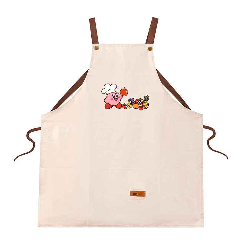 kirby Grembiule da cucina Impermeabile Donna Uomo Grembiuli da casa Carino Lavabile Resistente all'olio Cottura BBQ Ristorante Cafe Grembiuli Regalo per la casa