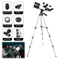 Professional Astronomy Telescope with Tripod Monocular 300mm HD Moon Star Planet Telescope Children Adult Camping Viewing Tool