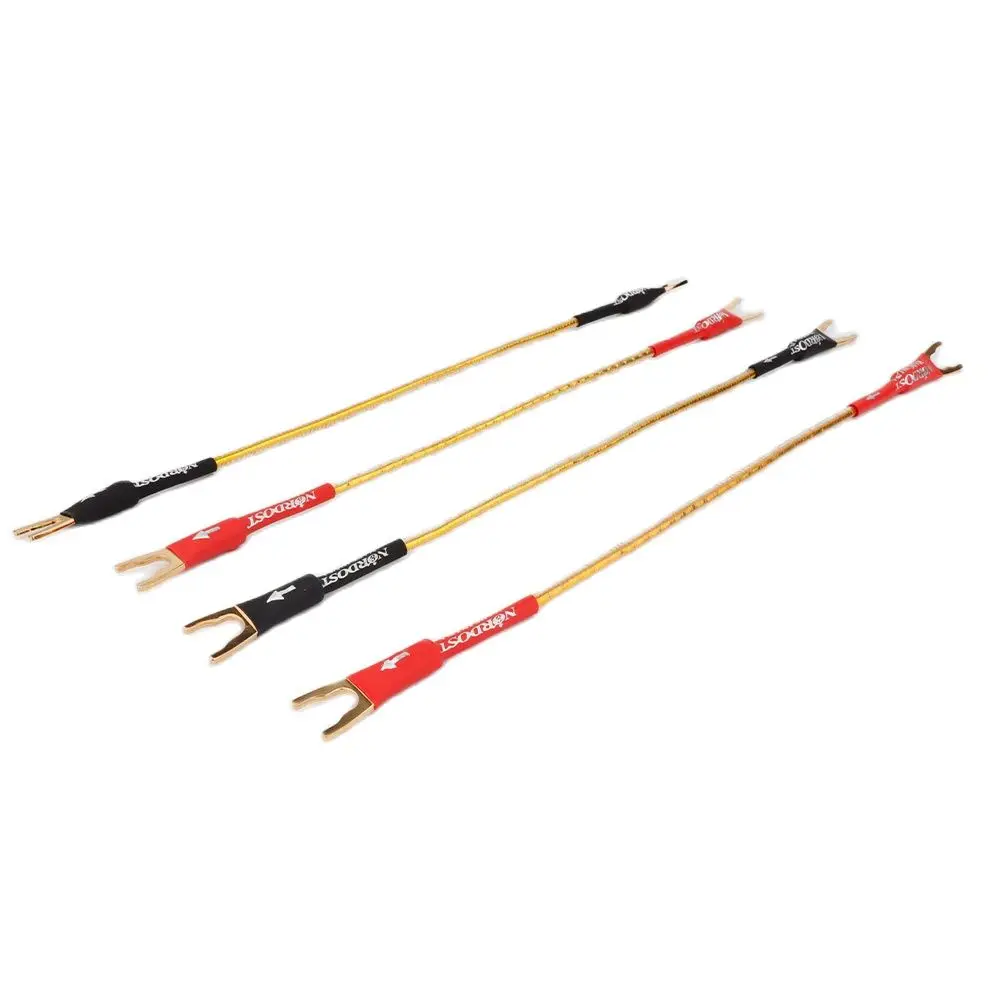 4 шт., кабель Nordost Odin Bridge, золотой акустический кабель, посеребренная перемычка, аудиокабель Y Spade Over Machine Line, акустический кабель Fever