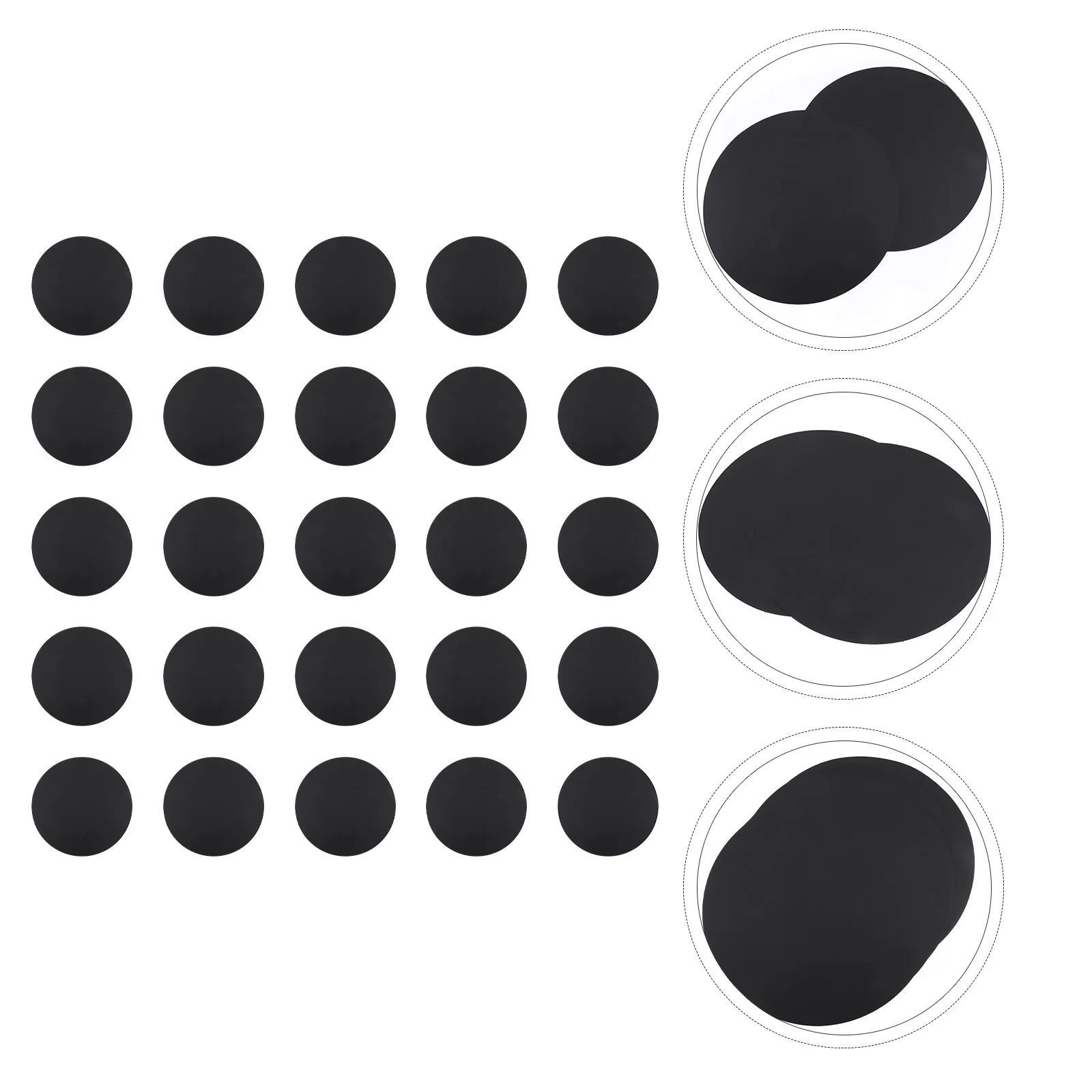 

50 pcs Black Cardstock Thickened Diy Painting Cardboard For Art Drawing Sketch Paper Coloring Mandala Graffiti Round Craft