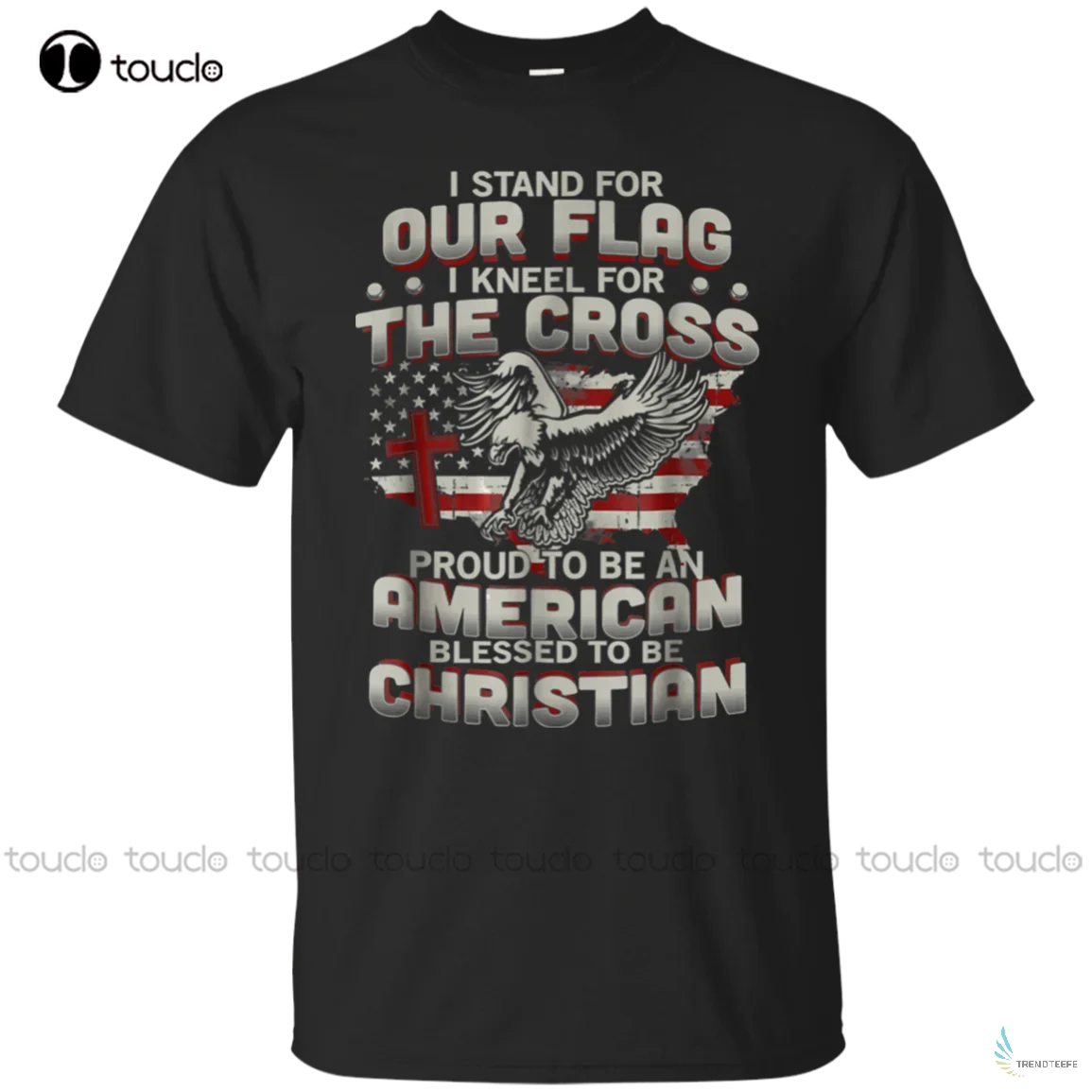 I Proudly Stand For The Flag And Kneel The Cross Mens T-Shirt Black Cotton Tee Muscle Fit Shirt Fashion Tshirt Summer Tshirt