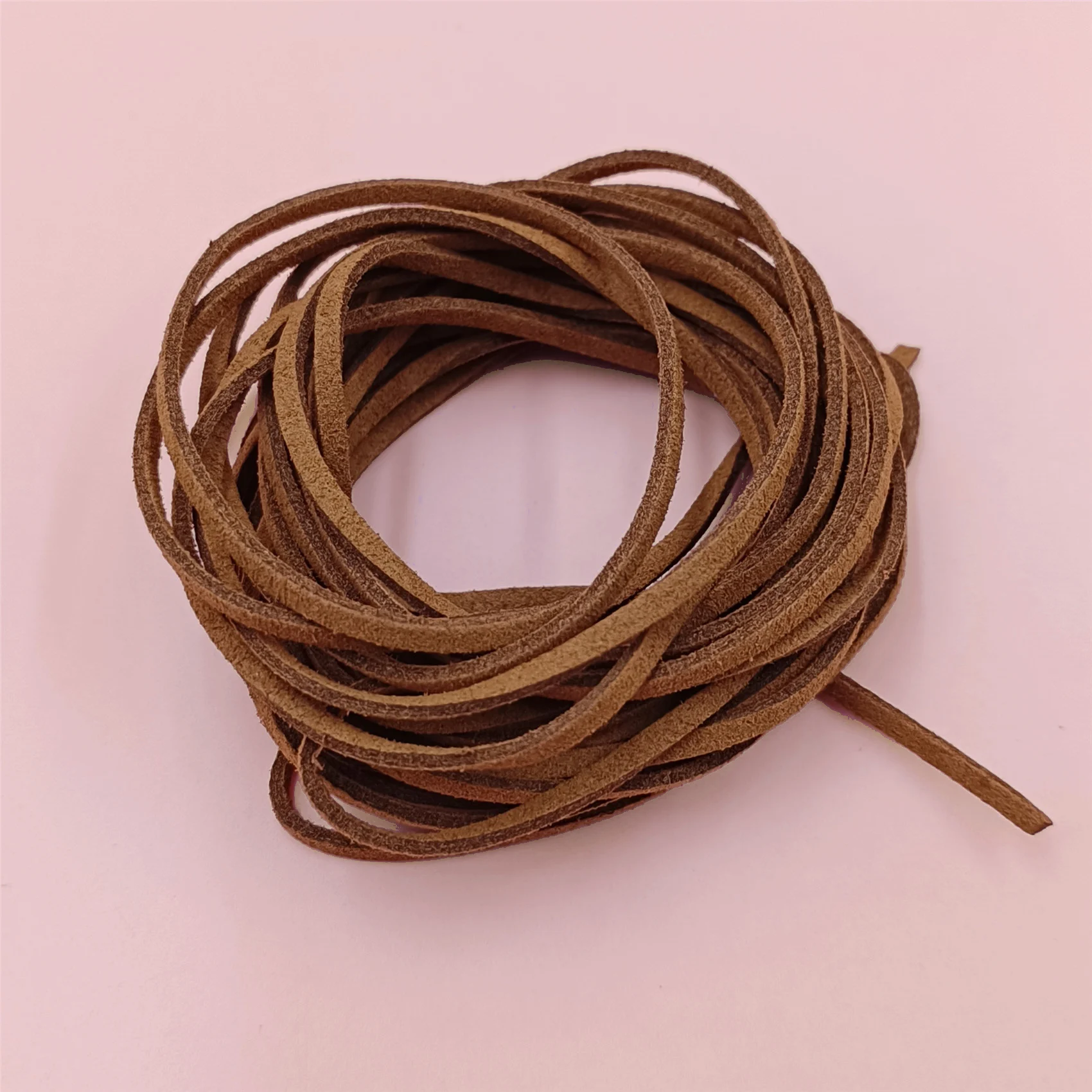 4.5M 1.5mm Flat Korean Velvet Thread Faux Suede Leather Cord Rope Thread to Make Braided Bracelet Necklace