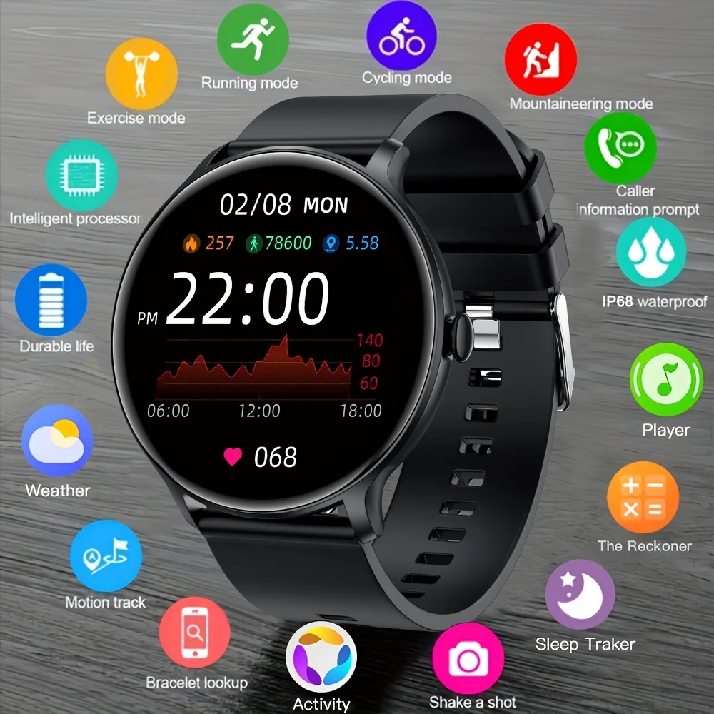 

G.L Wear 2025 Новые умные часы Bluetooth-мониторинг звонков и сердечного ритма 100 спортивных режимов IP68 Водонепроницаемые умные часы
