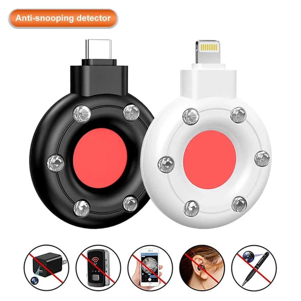 Portable Camera Detector for Outdoor Travel, Hotel Rental, Anti-snooping, Hidden Camera Detector LED Lights, USB Infrared Alarms