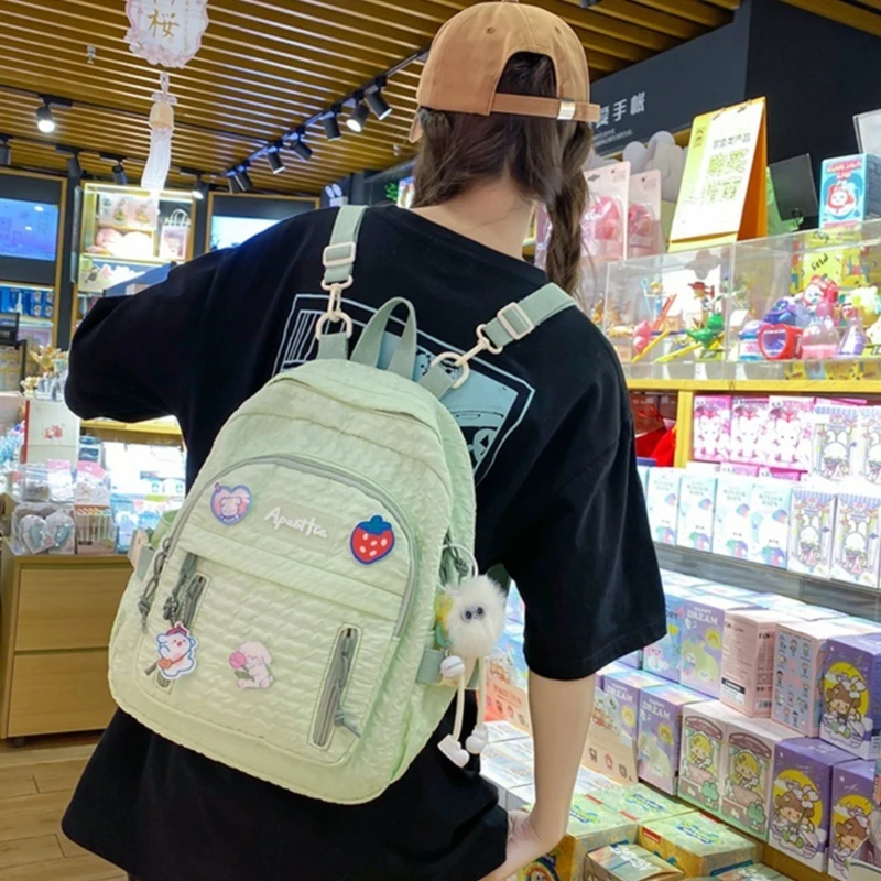 한국 스타일 Schoolbag 여자 학생을위한 패션 팩 캐주얼 데이 팟 배낭 Bookbags 화이트/옐로우/핑크/그린