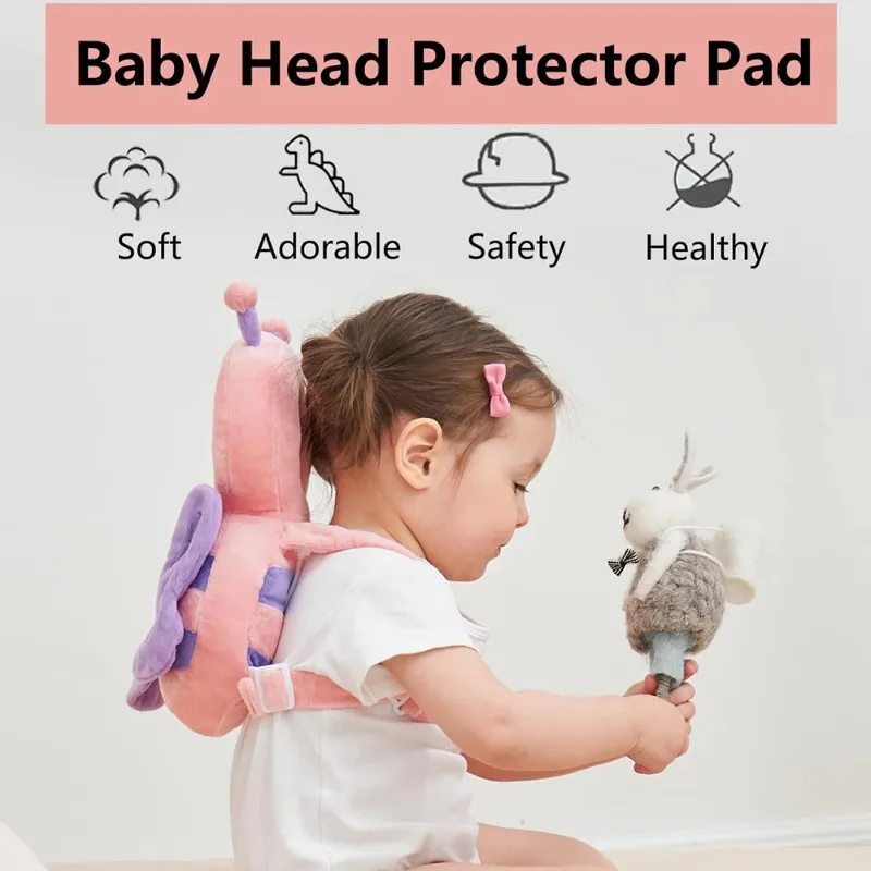 1-3T Baby Head Protector Anti-fall Cushion Back Prevent Injured Toddler Safety Pad Cartoon Security Pillows Protective Headgear