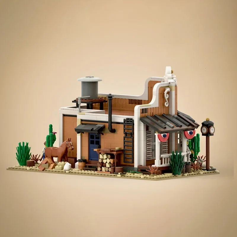 Moc Bausteine Architektur Modell Mittelalterlichen Grenze Klinik Modulare Bausteine Geschenk kinder Spielzeug DIY Montage Set