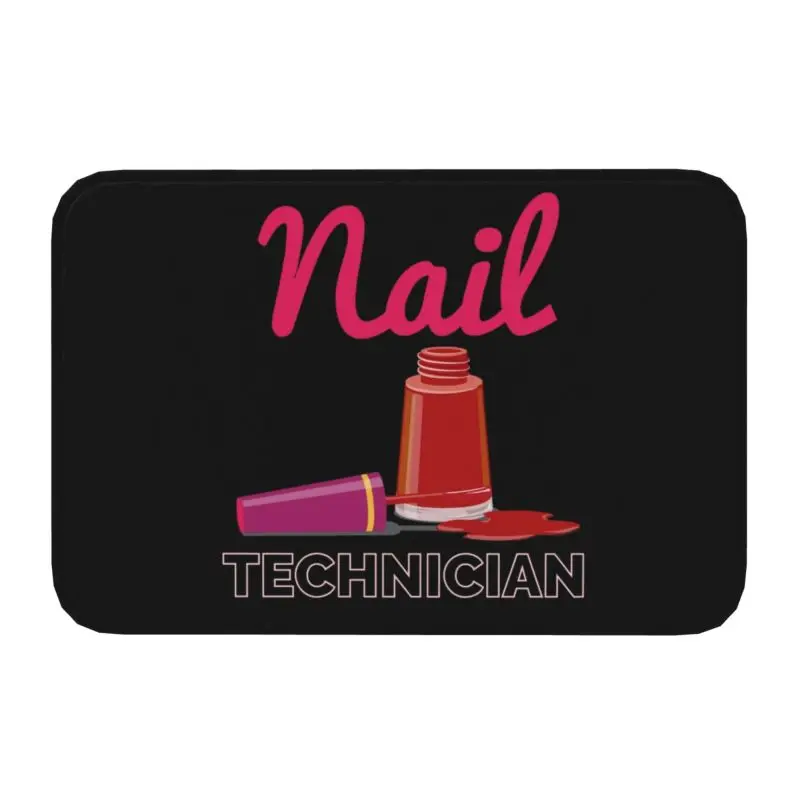 Technician Nail Polish Doormat Anti-Slip Kitchen Bath Mat Toilet Floor Door Entrance Carpet Rug