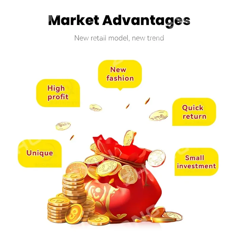 من السهل Restock هدايا الخدمة الذاتية على مدار 24 ساعة، آلة بيع صندوق سعيد محظوظ، آلة صندوق أعمى ذات سعة كبيرة