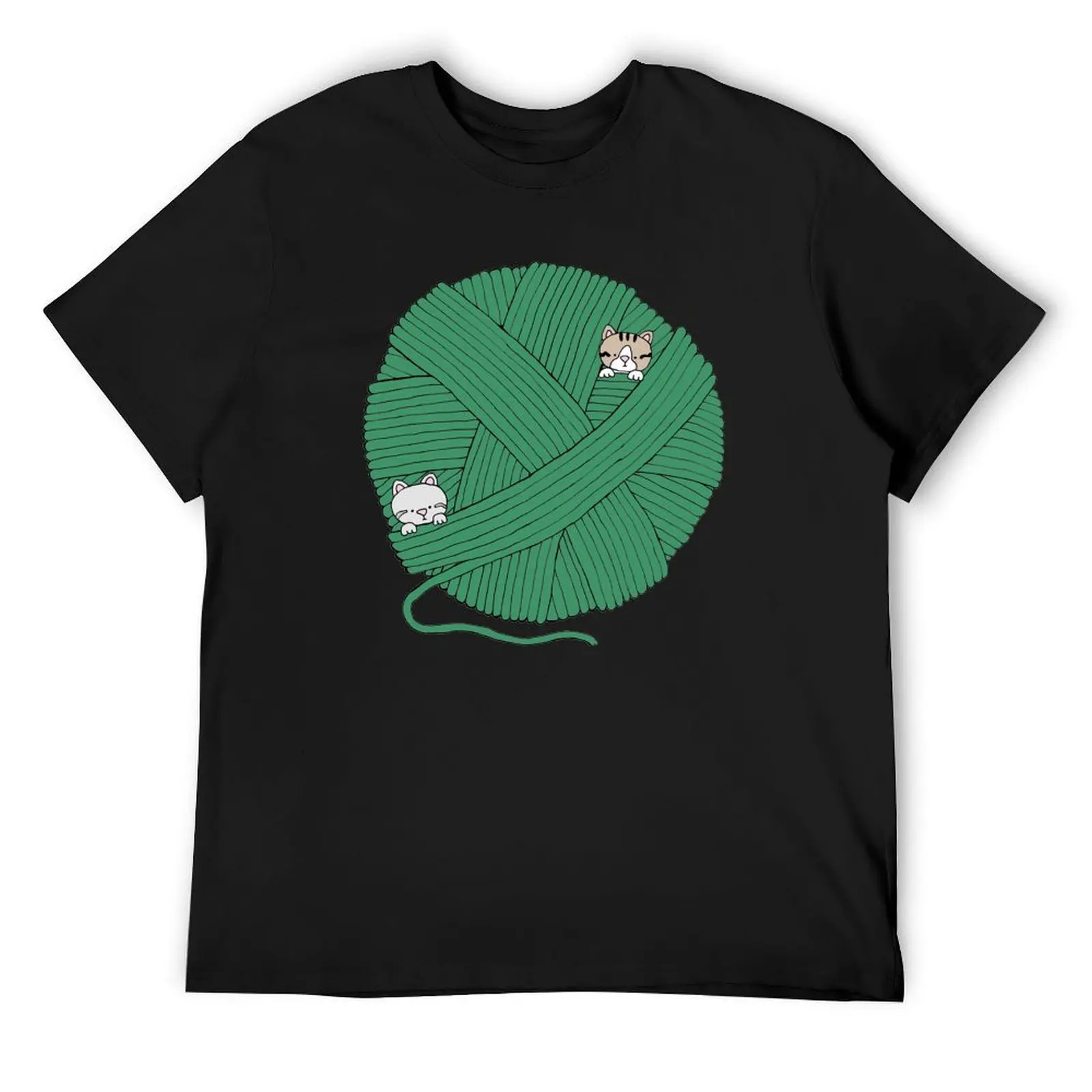 

Kitty and Hannah Yarn Ball- Green T-Shirt