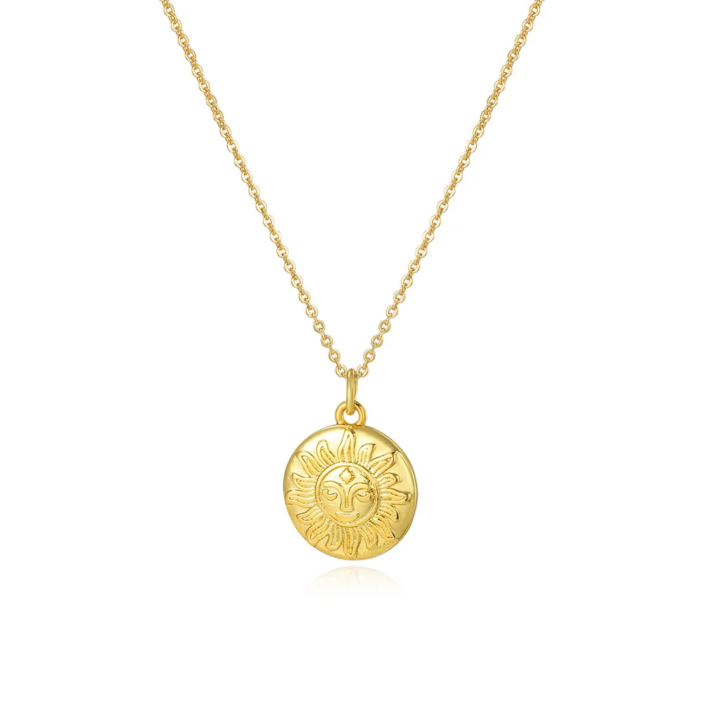 Fashion Fashion Copper Love Conch Sunflower O-shaped Necklace Pendant Exquisite Charm Ladies Gift