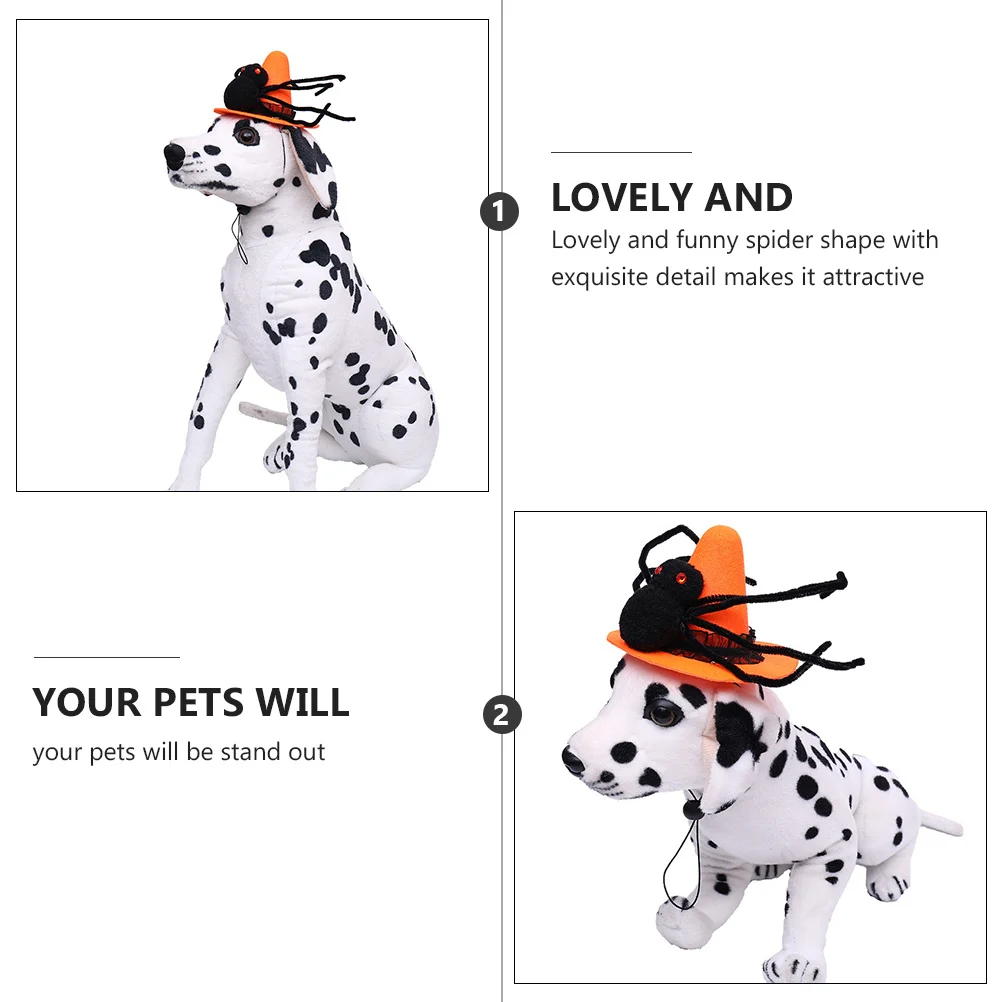 

Pet Spider Hat Funny Cosplay Cap Premium Material Comfortable Halloween Party Dress Up Costume for Small Medium Dogs Cats