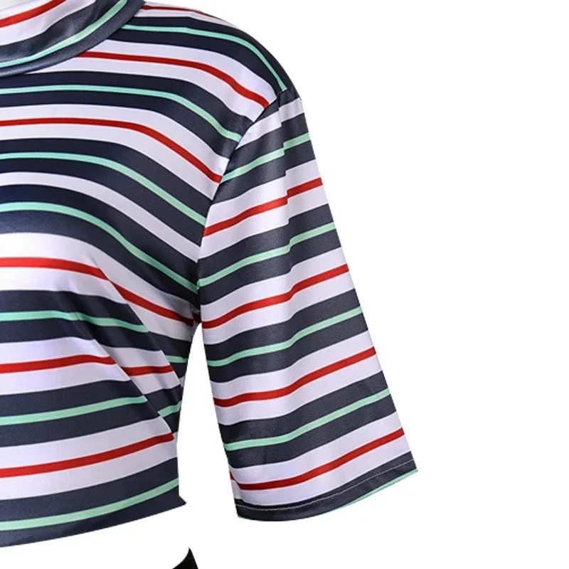 FC6Manga Killing Stalking Yoon Bum أزياء تنكرية Yoonbum أسود بني شعر مستعار قصير تي شيرت + تنورة مجموعة بدلة كرنفال الهالوين @ FC8!