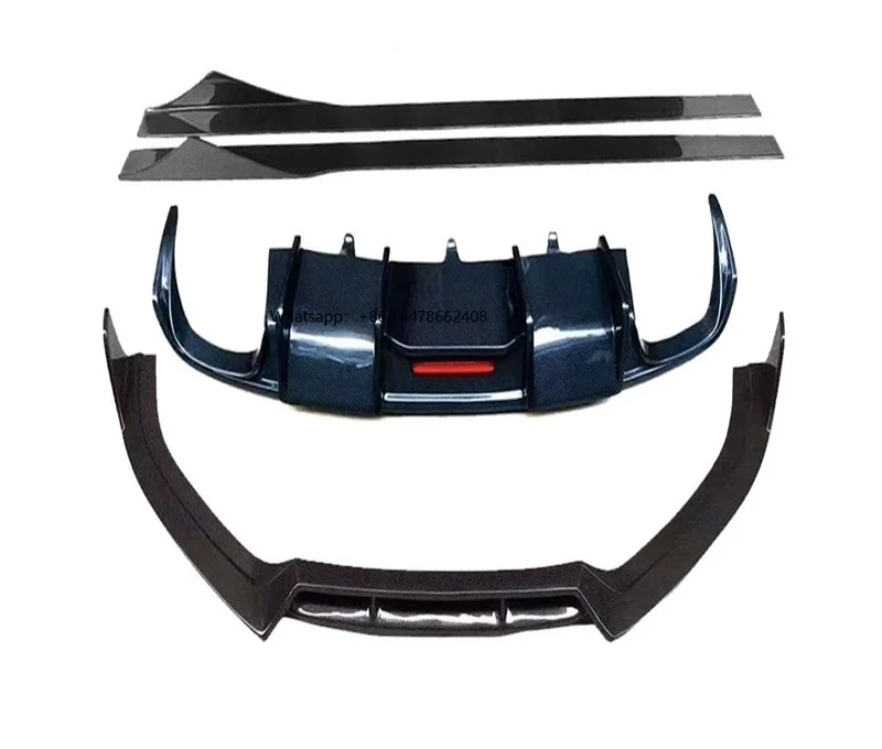 

Hot Car A6 S6 Sedan Carbon Fiber Rear Bumper Diffuser Front Lip Side Skirts Body Kit for A6 S Line S6 C7.5 2016 2017 2018