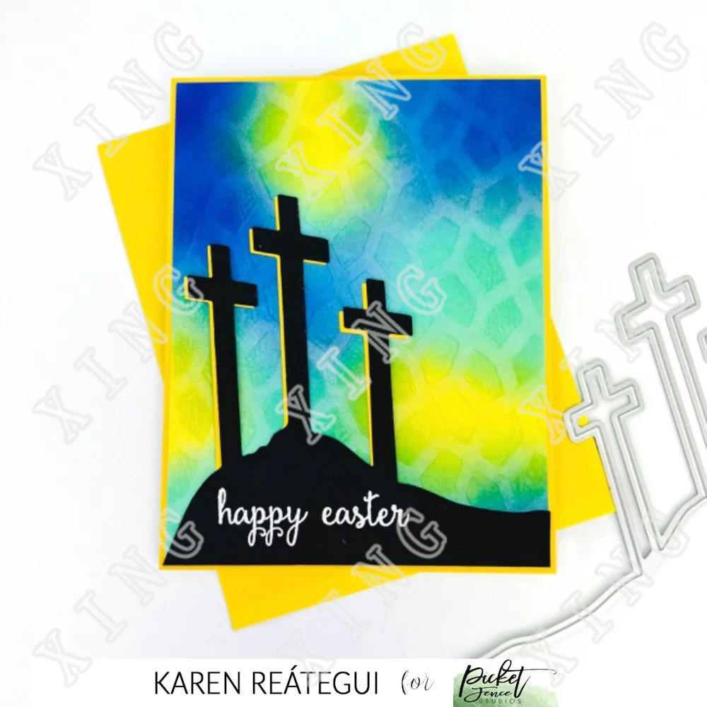 2022 pasqua tre croci di calvario fustelle fai da te carta cerata carte regalo Scrapbooking diario decorazione stampi in rilievo