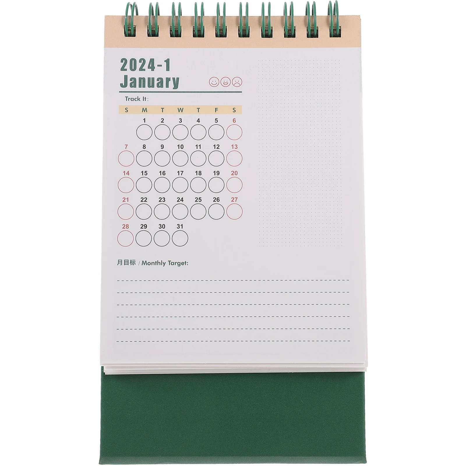 

Desk Calendar Standing Accessories Desktop Office Table Decoration Paper Small Cute Flip