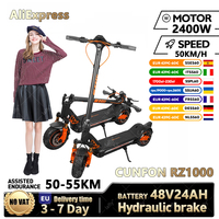 CUNFON RZ1000 Adult Electric Scooter 1200W*2 Motor 48V24AH Battery City EScooter 10.5 Inch Tire E-Scooter