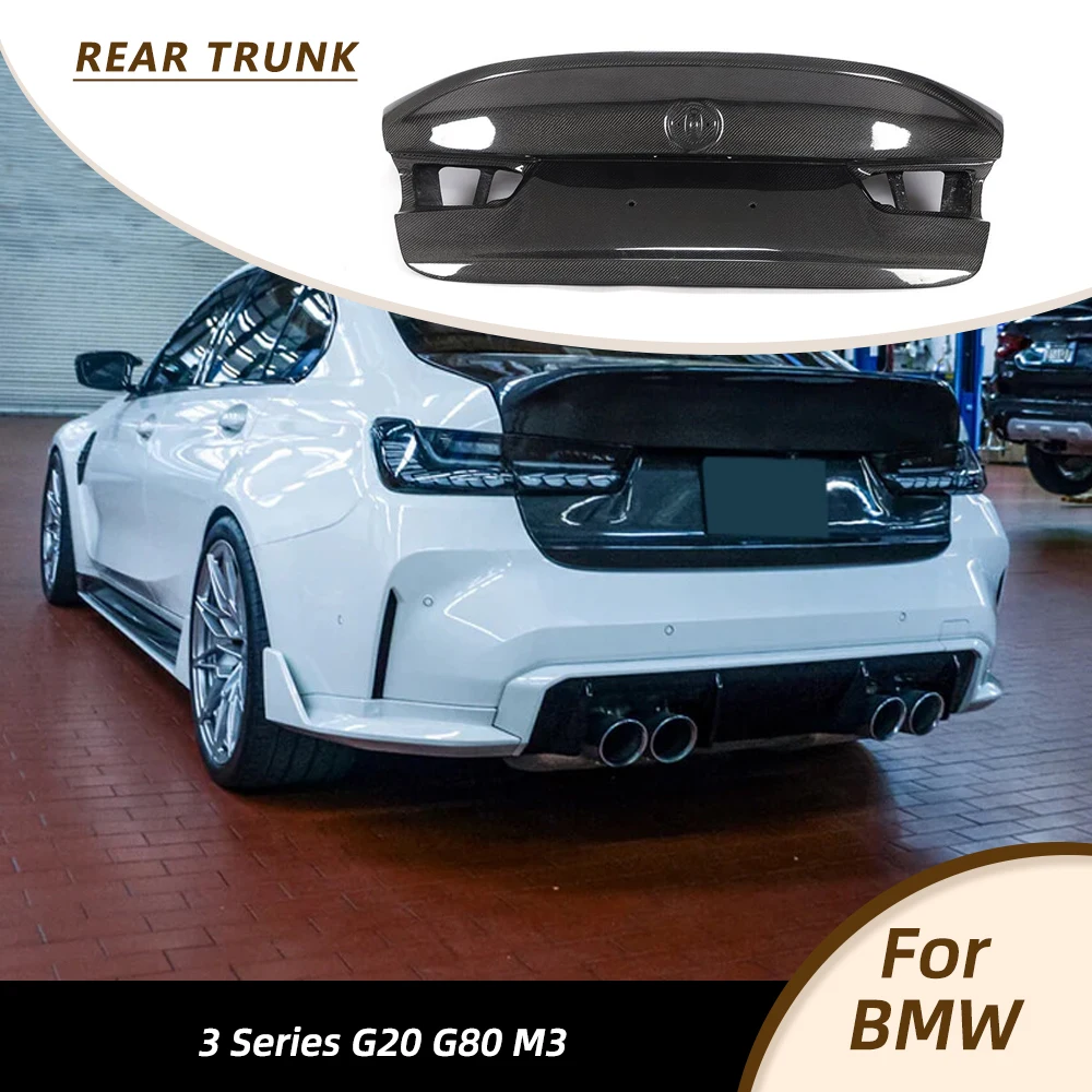 

Car Rear Trunk Cover Boot Lid Kit For BMW G20 320i 330i M340i M3 G80 2019UP Car Rear Gate Cover Racing Body Kits Carbon Fiber