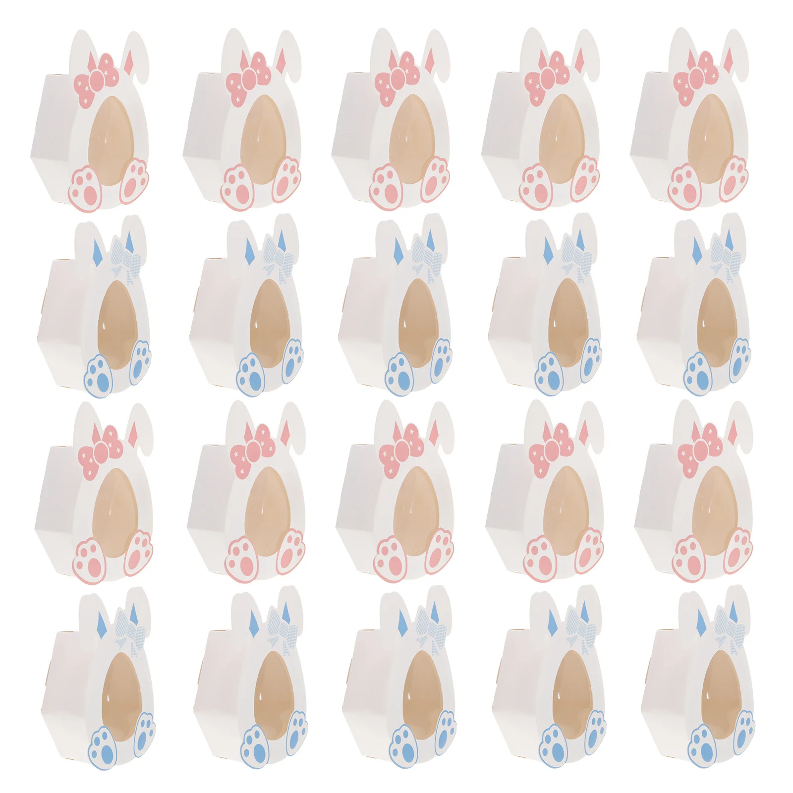 

20Pcs Easter Favor Boxes Bunny Design Candy Paper Boxes 3D Popup Window Spring Festival Treat Holders Box Treat