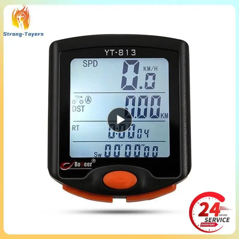 

BOGEER Computer YT-813 Speedomet Mountain Bike Luminous Tachometer Riding Cable Code Table Cycling Speed Counter
