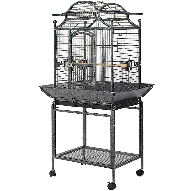 Pet Meier Parrot Bird Cage Tiger Skin Xuanfeng Peony Wren Myna Cage Large Parrot Large Breeding Cage Automatic