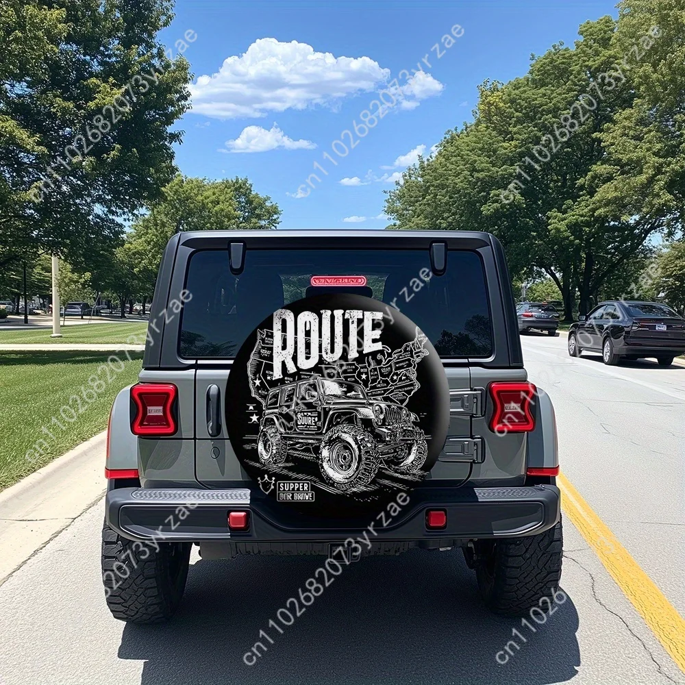

Off-Road Route Various Models Spare Car Tire Cover Sand Dust Prevention Protect Wind Rain Tire Cover Sturdy Durable Tire Covers
