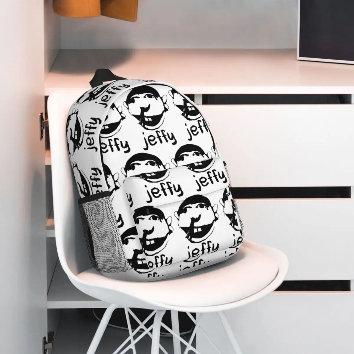 Jeffy Face Sml Rapper Backpack Hot Sale Daypack Large Capacity Boys Girls BookBag Shoulder Bags for Men Women School Bag
