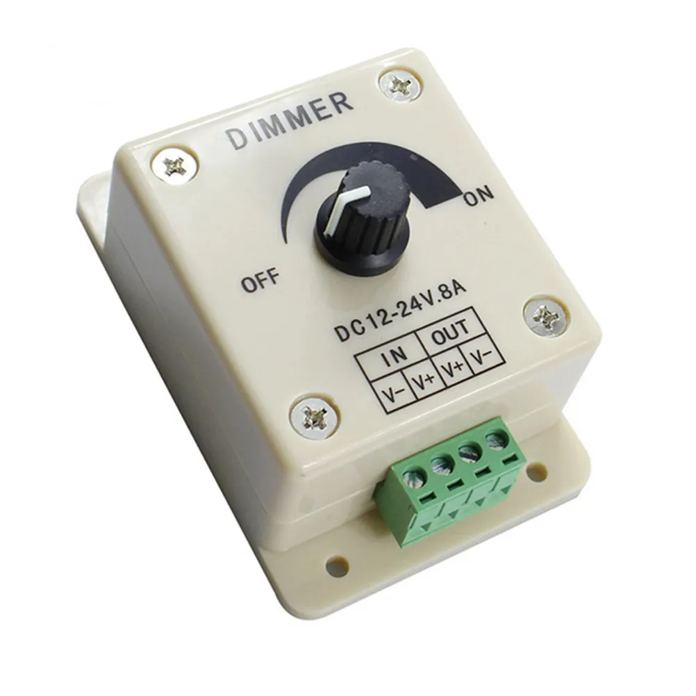 Oa Wall Dimmer Light Switch 12V 8A Rotary Pwm Panel Dimmer Adjustable Brightness Save Energy Extend Bulb Life Manual Brightness