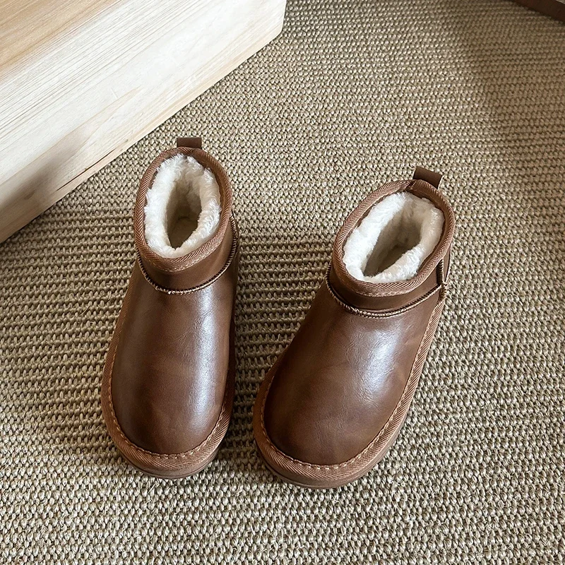 

Детская хлопковая обувь для девочек и мальчиков, зима 2021, новые модные нескользящие универсальные модные зимние ботинки в корейском стиле с мягкой подошвой