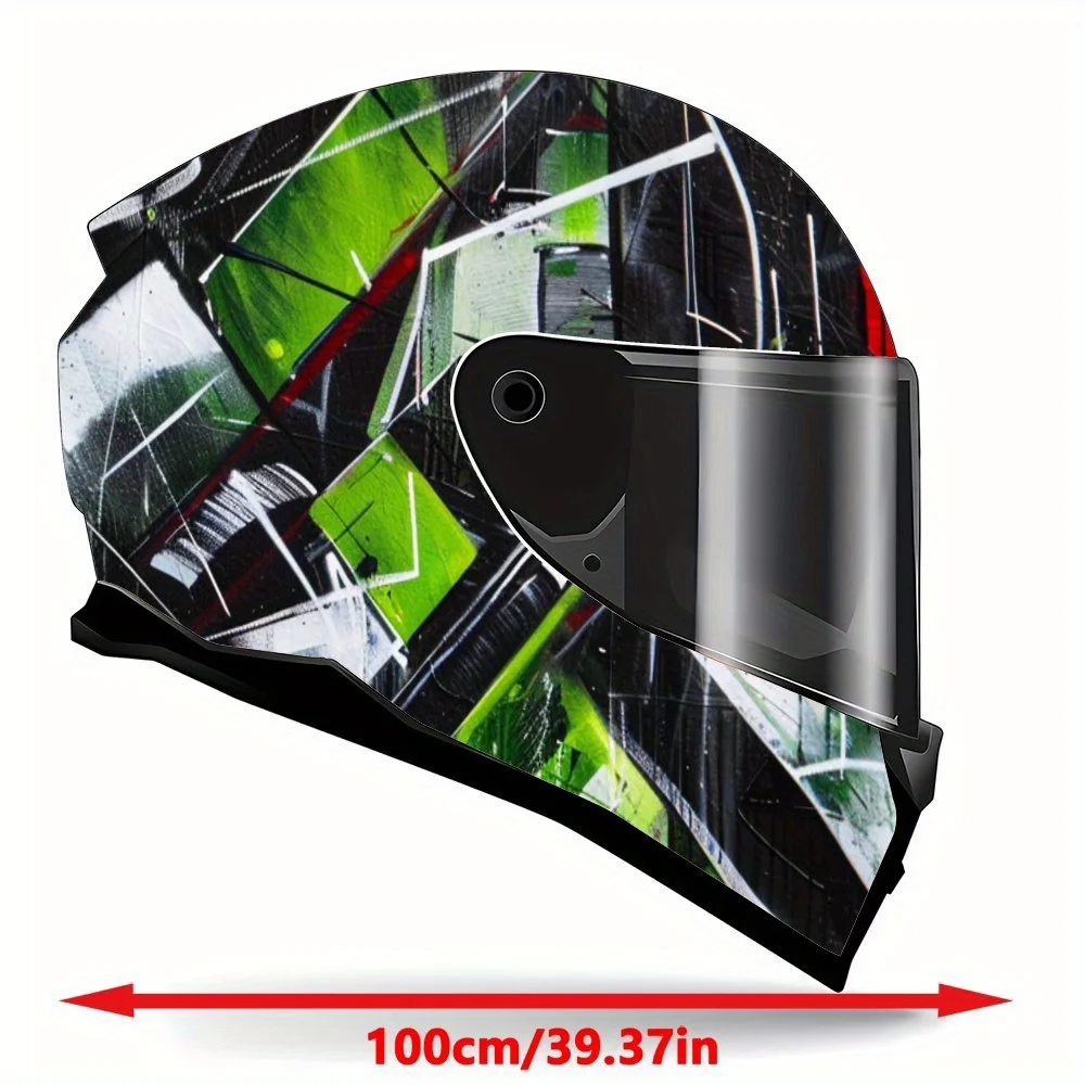 Full Face Helmet Decals with Fresh and Dynamic pattern - Durable and Waterproof PVC, self-adhesive Motorcycle Racing Helmet Aest