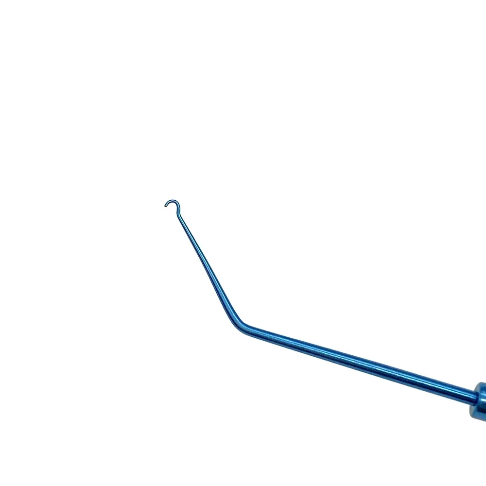 1.0mm J자형 팁 티타늄 아이리스 훅 (자페-노울레) - 각도/직선 안과용 기구