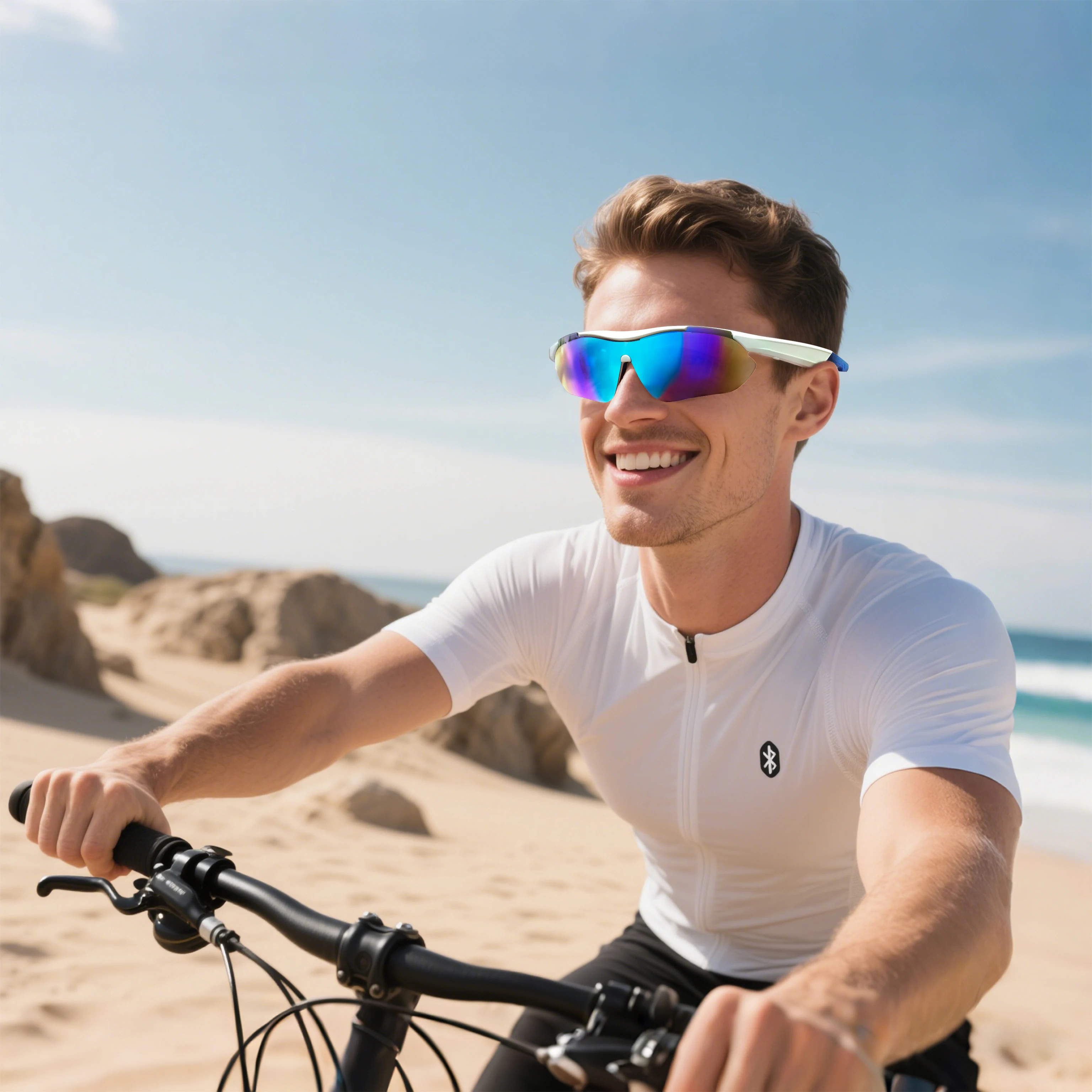 

2025 Outdoor Sports Cycling Smart Glasses UV Protection for Bluetooth for Music Call Battery Hot Goggles
