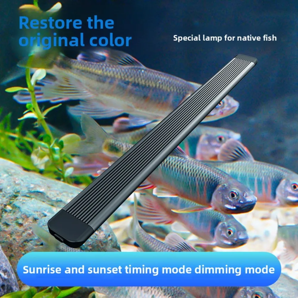 

Aquarium LED Light with Timer for 4" to 61" RGB Waterproof Fish Tank Light Sunrise Sunset Daylight Modes, Brightness Adjustable
