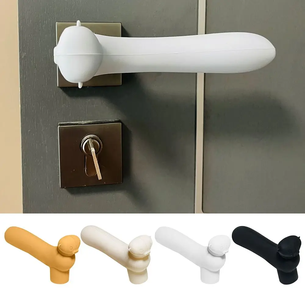 Portable Silicone Door Knob Cover Noiseless Anti Static Door Handle Cover Anti-Collision Protective Pad Home Decoration