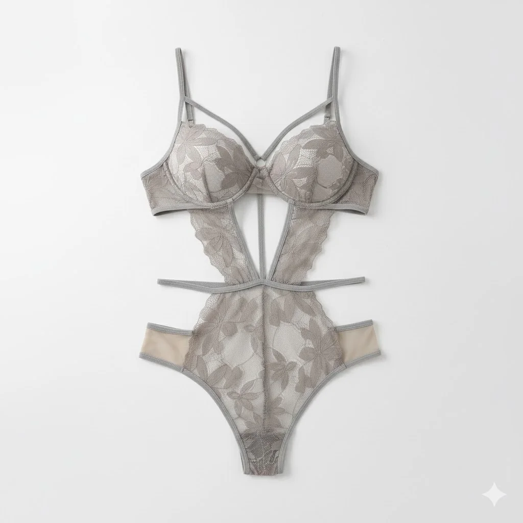 

Сексуальный женский кружевной комбинезон с вырезами, костюм, глубокий V-образный вырез, экзотическое нижнее белье, комплект