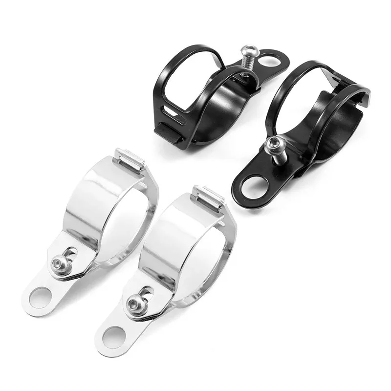 2 Pcs Motorcycle Turn Signal Expansion Installation Steel Bracket Holders Front Fork Clamp Bracket 27-36mm