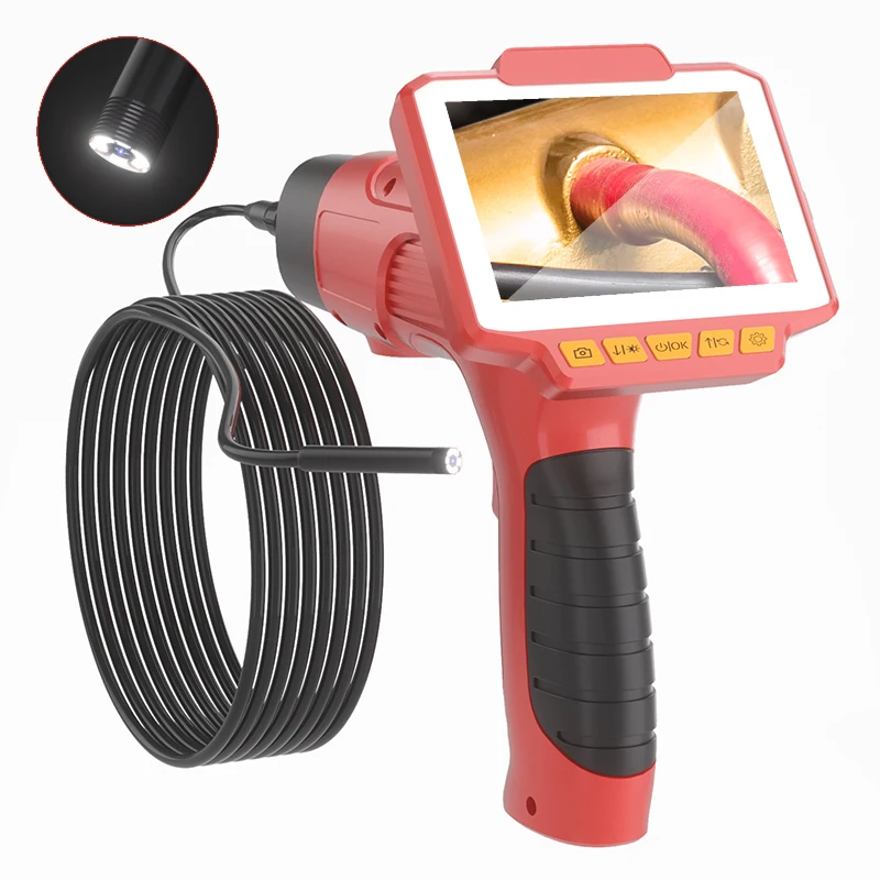 

Industrial Endoscope Camera 5.5MM Single Lens 1080P HD Digital Inspection Borescope Camera with 4.3Inch LCD And 32GB Memory Card
