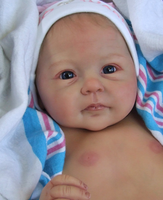 NPK New arrival 20inch Unfinished Unpainted Blank DIY parts  Reborn Doll kit Candy WITH cloth body and eyes NOT FINISHED