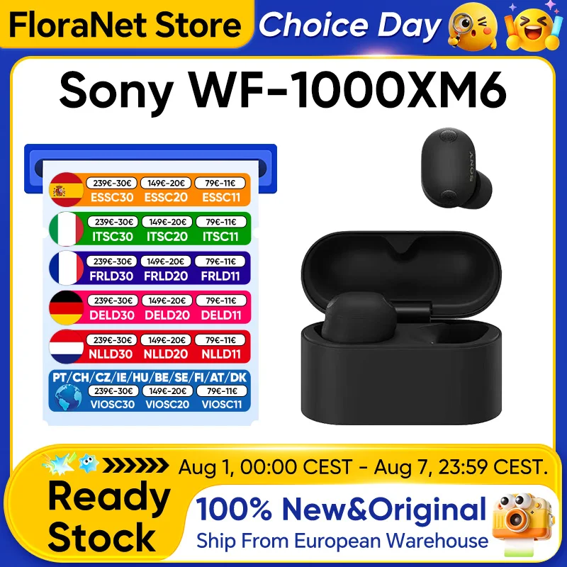 Nouveaux écouteurs sans fil Sony WF-1000XM6 à réduction de bruit, écouteurs Bluetooth, audio haute résolution Ldac, autonomie de 24 heures, connexion multipoint IPX4