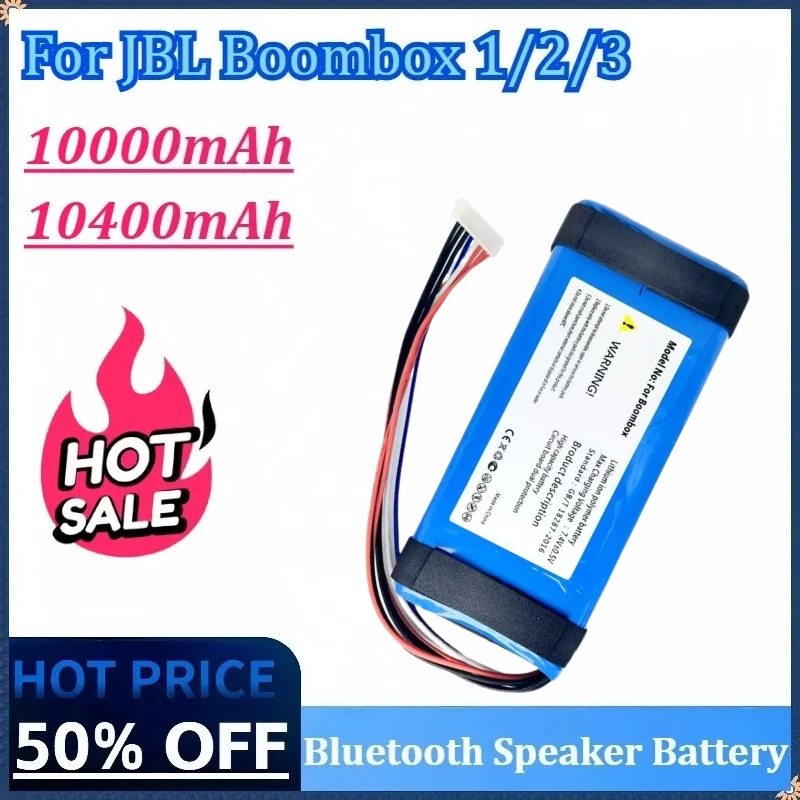 

10000/10400mAh Bluetooth Speaker Replacement Battery for JBL Boombox 1 2 3 GSP0931134 01 Boombox2 Boombox3 SUN-INTE-213 ID109GA