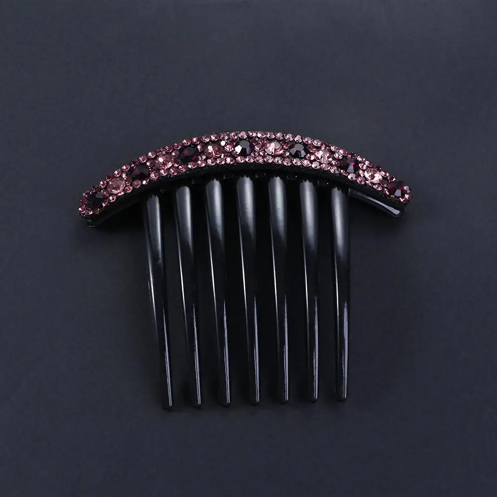 

Minority All-match Temperament Acrylic Women Rhinestone Hair Comb Seven-tooth Comb Hair Accessories Korean Style Headwear