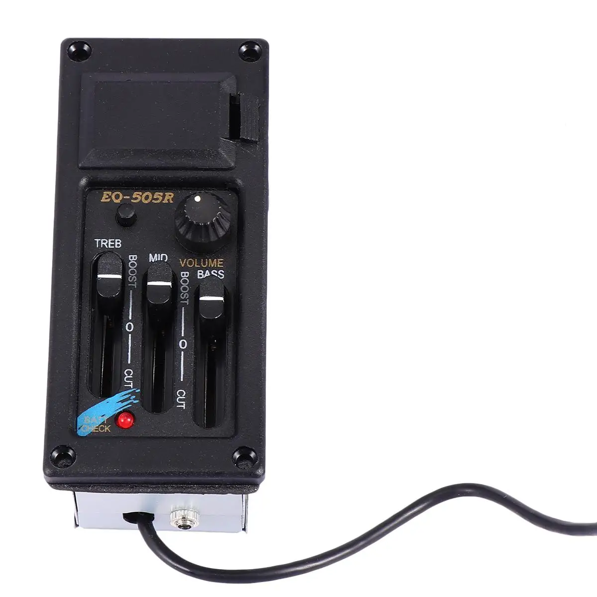 

EQ Pickup Guitar Acoustic Sound Equalizer Preamp Piezo Tuner Professional Musical Accessory Durable Volume Control Knobs