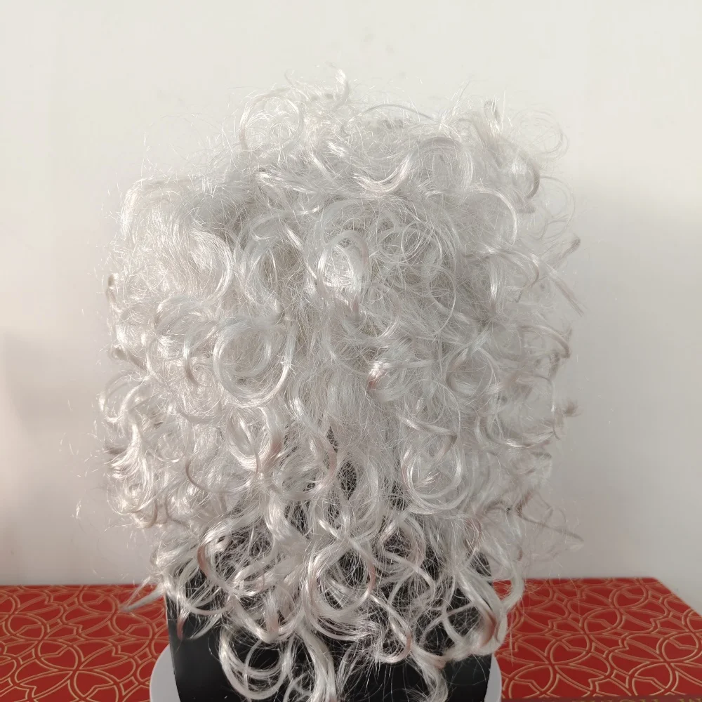 ハロウィン ラテックス ホラー 老婦人マスク ホワイト ショートヘア 面白い 動く口 おばあちゃん フルヘッドマスク いたずら リアルなキャラクターマスク